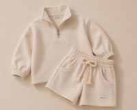 The Lounge Pullover Set — Sand Stone